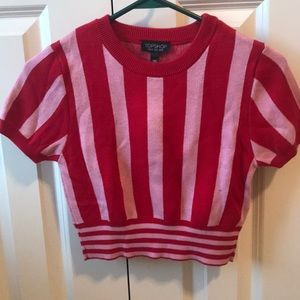 Topshop striped crop top